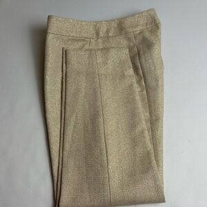NWT Talbots Petites Signature Gold Glitter Pants